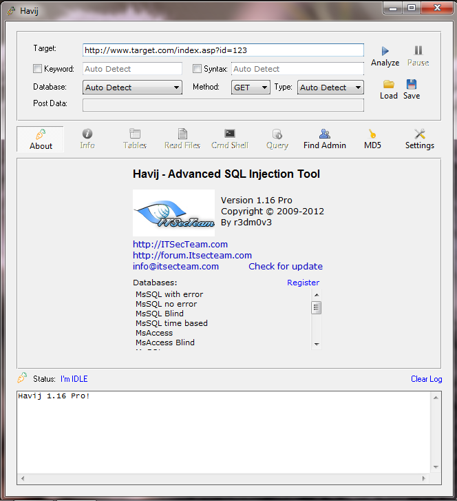 automatic sql injection tool windows