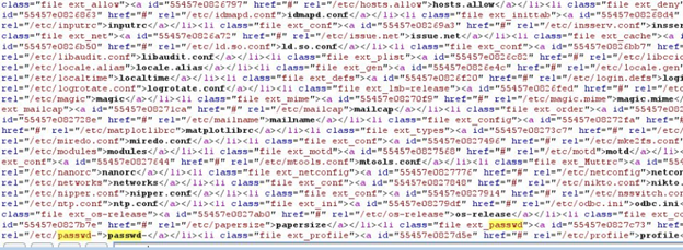 Figure 8: WebServer Response with the FileSystem Tree