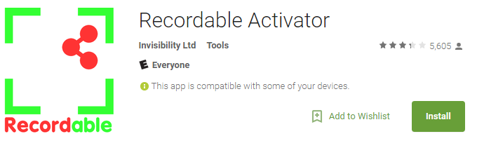 Recordable activator 1