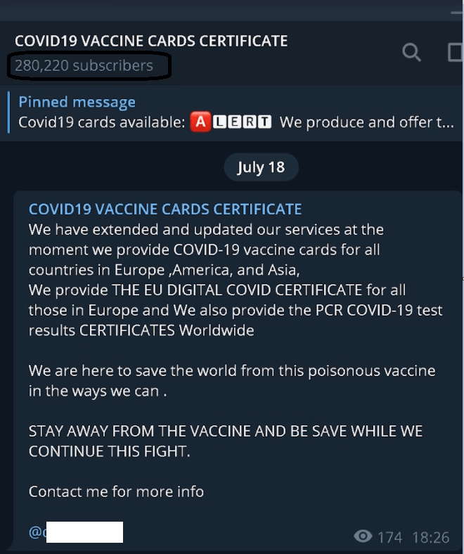 Black market for fake vaccine cards thrives on Telegram - Tech