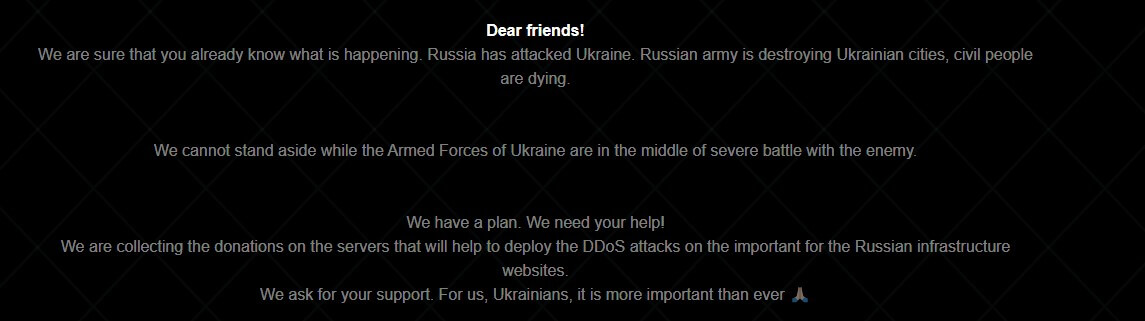 Disbalancer asks for donations to execute DDoS attacks against Russia
