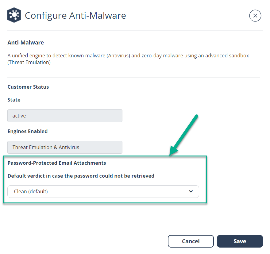 Password-Protected Attachments - Default Verdict Configuration - Check  Point Blog