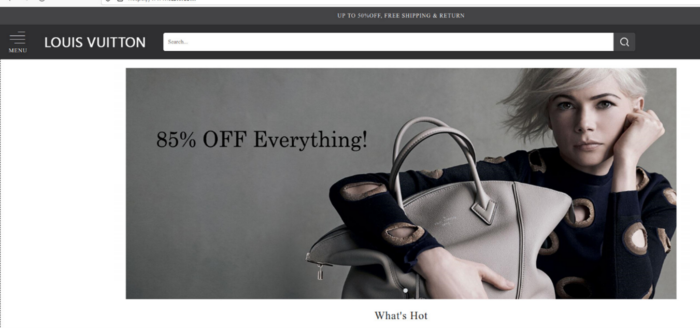 URL-Based Phishing: Fake Louis Vuitton