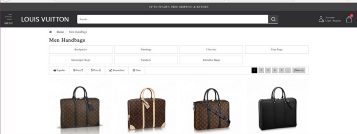 URL-Based Phishing: Fake Louis Vuitton