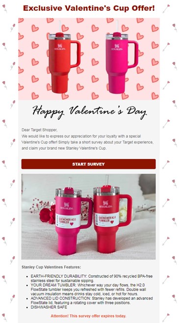 Exclusive Valentine's Cup offer 