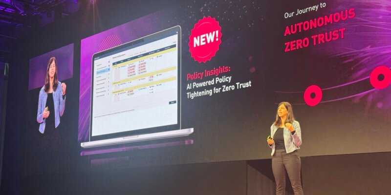 Check Point CPO Nataly Kremer announcing new AI capabilities at CPX 2025